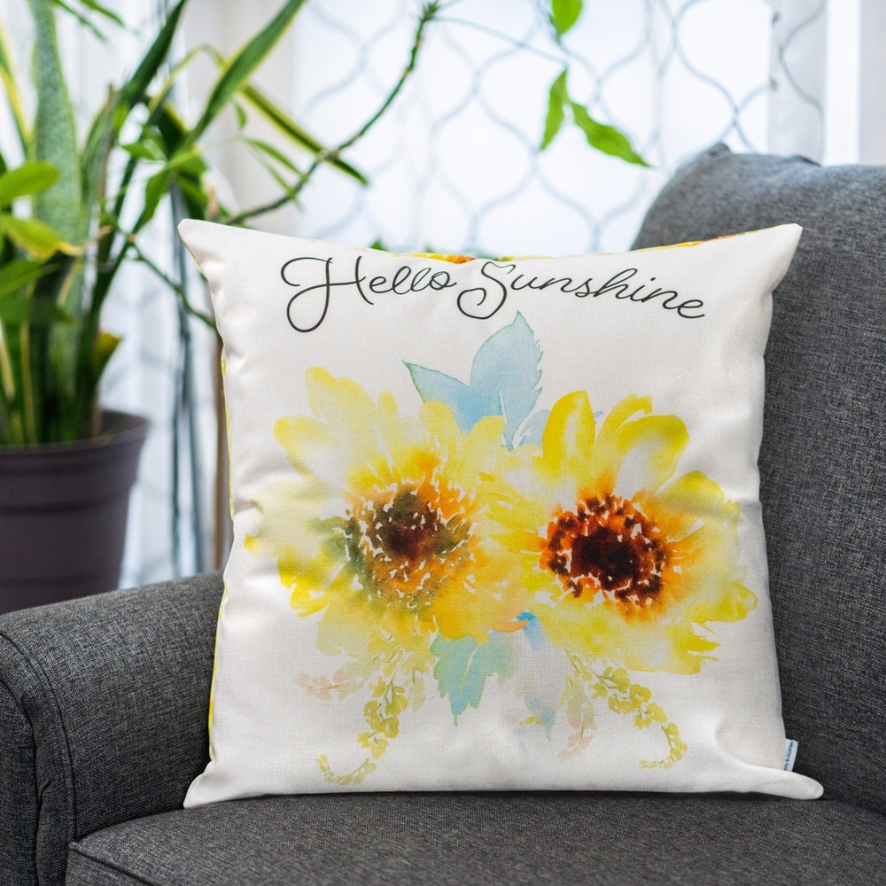 Sunflower Pillow Covers, 20x20, Set of 2